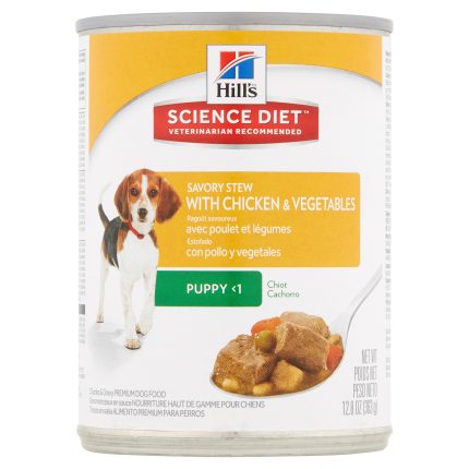 Hill's Science Diet 12.8 Oz Puppy Savory Stew with Chicken & Vegetables Canned Dog Food