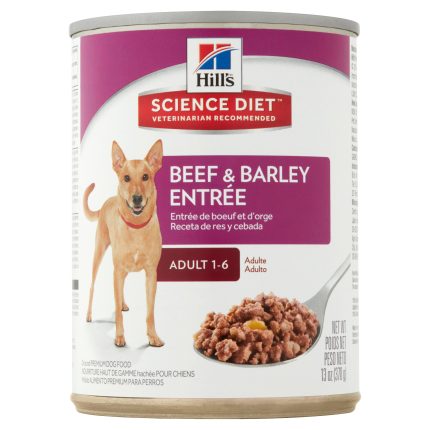 Hill's Science Diet 1-6yrs Beef & Barley Entree Canned Dog Food, 13 Oz