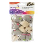 SmartyKat Skitter Critters Value Pack Soft Plush Catnip Filled Mice Cat Toys 10 Count