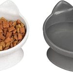 Kitty City Raised Cat Ear Bowls, Small Bowls 2pk (Modern)