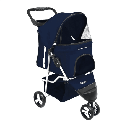 MoNiBloom Foldable Pet Stroller Navy Blue