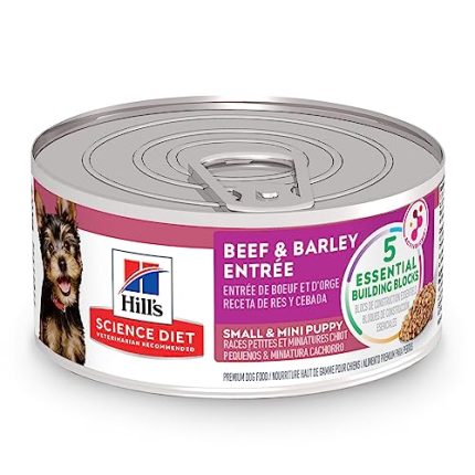 Hill's Science Diet Beef & Barley Entree Puppy Small and Mini Canned Food, 5.8 Oz.