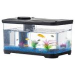Fish Tank, 3.8 Gallon Aquarium Starter Kit with Self Cleaning Fish Tank Pump with Filteration