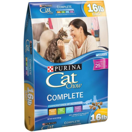 Purina Cat Chow Complete Dry Cat Food  15 lb Bag