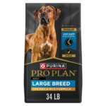 Purina Pro Plan Dry Dog Food for Large Adult Dogs High Protein  Real Chicken & Rice  34 lb Bag