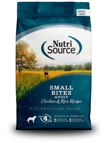 NutriSource 5 Lb Small Bites Chicken Rice Adult Dog Food