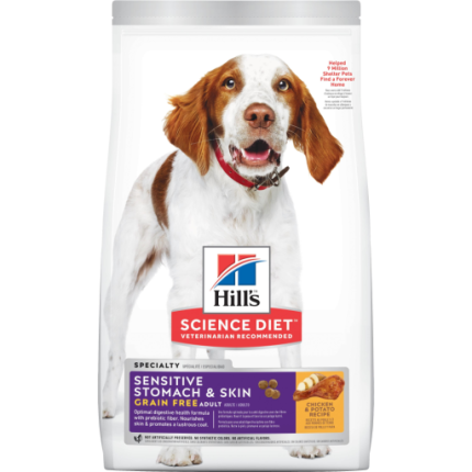 Hill s Science Diet Adult Sensitive Stomach & Skin Grain Free Chicken & Potato Recipe Dry Dog Food  24 lb bag