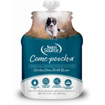 come-pooch-a chicken bone broth dog food topper, 12-oz