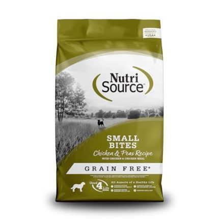 NutriSource Grain Free Small Breed Bites Chicken & Pea Recipe Dry Dog Food - 12 Lb Bag