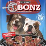 Purina T-Bonz Dog Treats with Porterhouse Flavor & Real Beef Chews, 28 oz Pouch