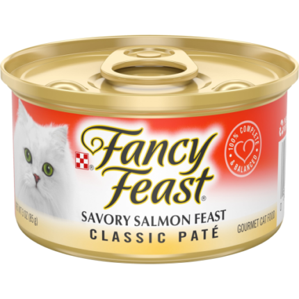 Purina Fancy Feast Salmon Feast Classic Grain Free Wet Cat Food Pate