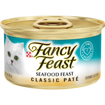 Purina Fancy Feast Seafood Feast Classic Grain Free Wet Cat Food Pate