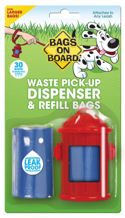 Bags on Board Fire Hydrant Waste Bag Dispenser