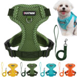 Gustave No Pull Dog Harness and Leash Set Reflective Adjustable Soft Mesh Step in Pet Harness Vest - Image 3