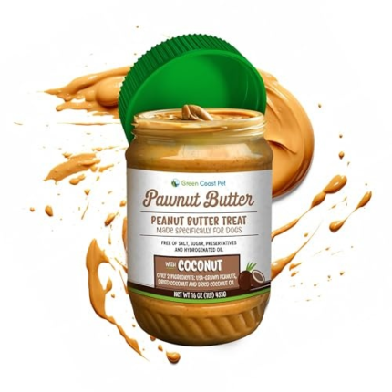Green Coast Pet Pawnut Butter with Coconut | Made in USA | Xylitol-Free | Dog Treat