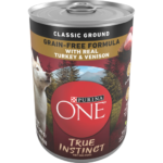 Purina ONE SmartBlend True Instinct Grain Free Classic Ground Wet Dog Food with Real Turkey & Venison - 13oz