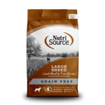 Nutri Source 872243 26 lbs Grain Free Large Breed Lamb Meal & Pea 23-14 lbs Dog Food for MP70