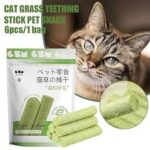 6pcs Cats Grass Chew Teething Sticks, Cat Chew Stick Pet Snack, Good Help for Cat's Healthy - Image 2