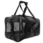 Sherpa Deluxe Black Guaranteed on Board Soft Sided Dog & Cat Carrier, 17" L X 11" W X 10.5" H