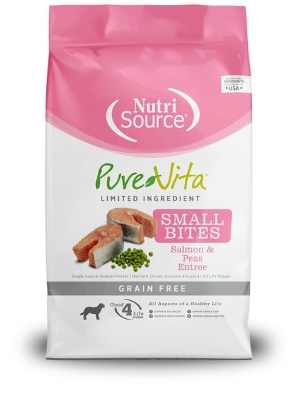 NutriSource Pure Vita Grain Free Small Bite Salmon Dog 4 lb