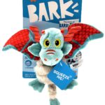 Grimbold the Dragon Squeaky Plush Crinkly Tug & Shake Dog Toy - Extra Small & Small