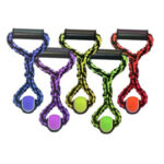 Nuts for Knots Rope Tug with Tennis Ball Toys Assorted Colors