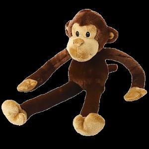 Multipet Swingin  Safari Plush Squeaky Monkey Dog Toy