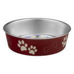 Loving Pets Bella Bowls for Dogs Medium Merlot  1.0 CT
