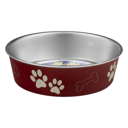Loving Pets Bella Bowls for Dogs Medium Merlot  1.0 CT