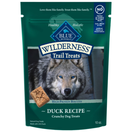 Blue Buffalo Wilderness Trail Treats Dog Biscuits Crunchy Dog Treats  Duck  10-oz Bag