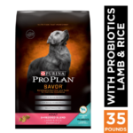 Purina Pro Plan High Protein Dog Food With Probiotics for Dogs, Shredded Blend Lamb & Rice Formula, 35 lb. Bag