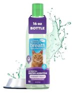 TropiClean Fresh Breath Cat Dental Water Additive + Urinary Tract Support, with Cranberry Extract, Teeth Cleaning & Breath Freshener Solution, 16oz