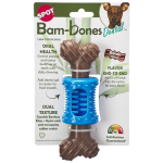 SPOT Bam-Bones Plus Dental Chew Bone - Bamboo Fiber & Nylon with a Massaging Rubber Center, Durable Long Lasting Oral Care Dog Chew for Aggressive Che