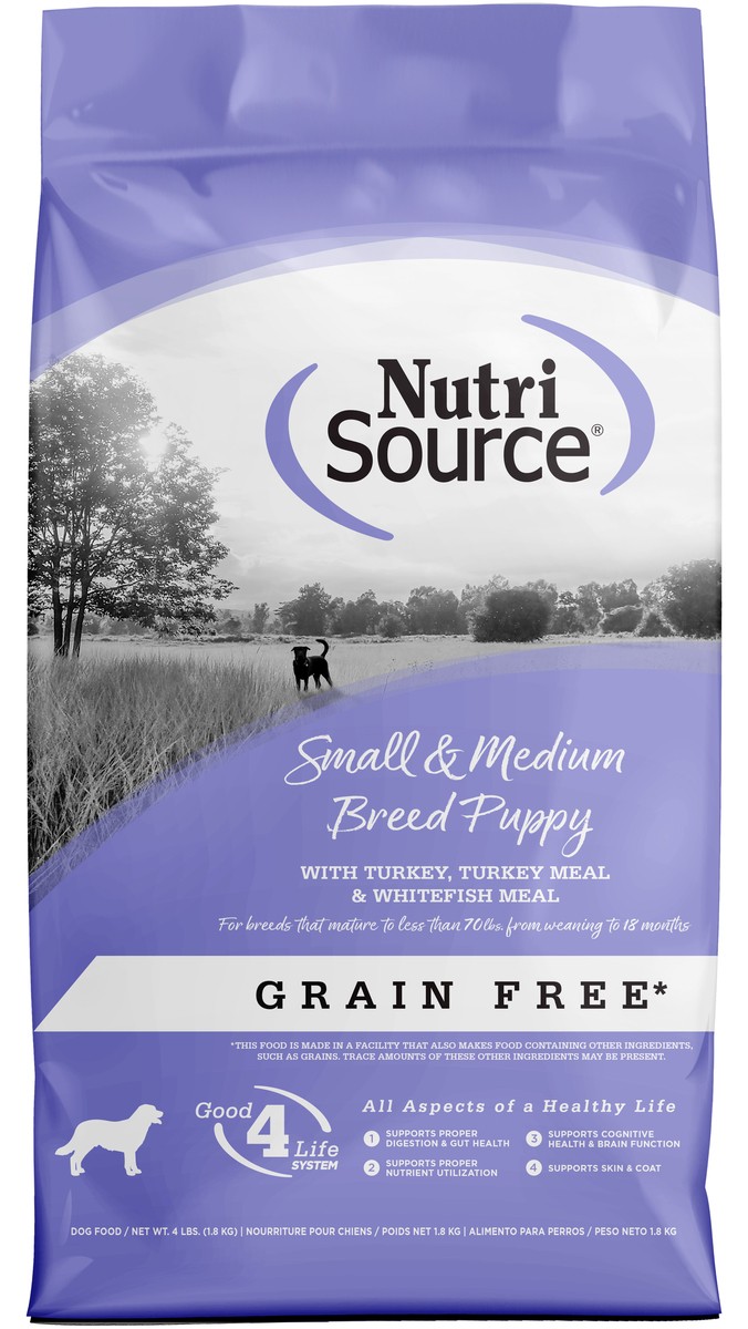 1434444830-1.jpg 4 Lbs Grain Free Small & Medium Breed Puppy Food - Image 1