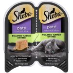 Sheba Wet Cat Food Pate Roasted Turkey Entree 2.6 Oz Perfect Portions Twin Pack Tray