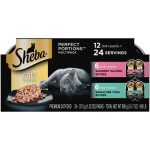 Sheba Perfect Portions Cuts in Gravy Salmon, Seafood, Gravy and Tuna Flavor Variety Pack Wet Cat Food - 2.6oz/12ct