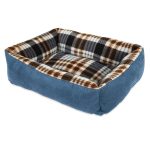 Aspen Pet Multicolored Micro Suede/Polyester Plaid Pet Bed 6 in. H X 20 in. W X 15 in. L