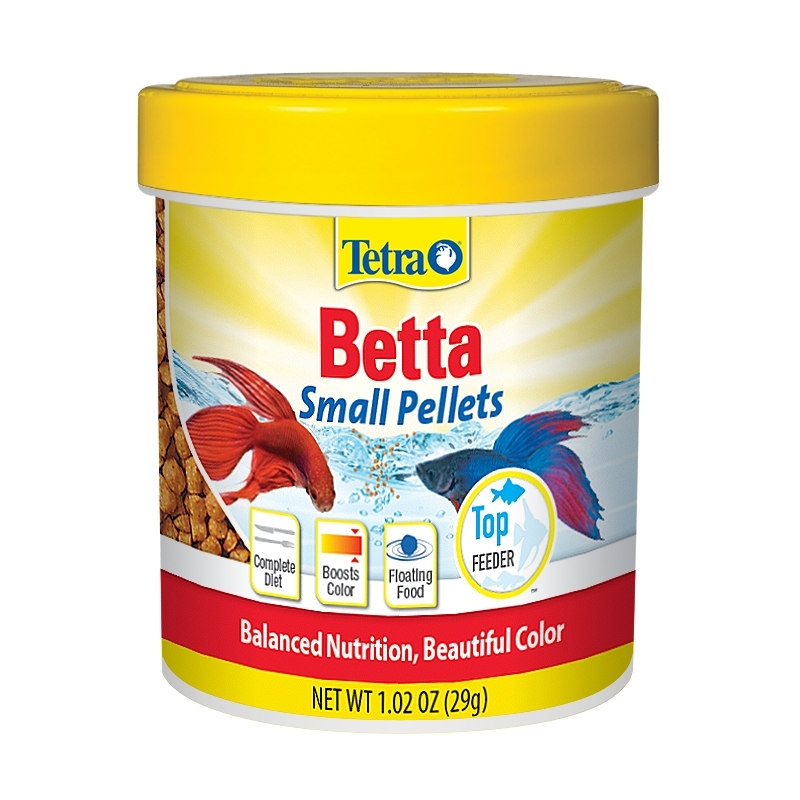 32291365-1.jpg Tetra BettaMin Small Pellets Fish Food Complete Nutrition Plus Color Boost for Bettas 1.02 Oz. - Image 1