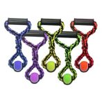 Nuts for Knots Rope Tug with Tennis Ball Toys Assorted Colors