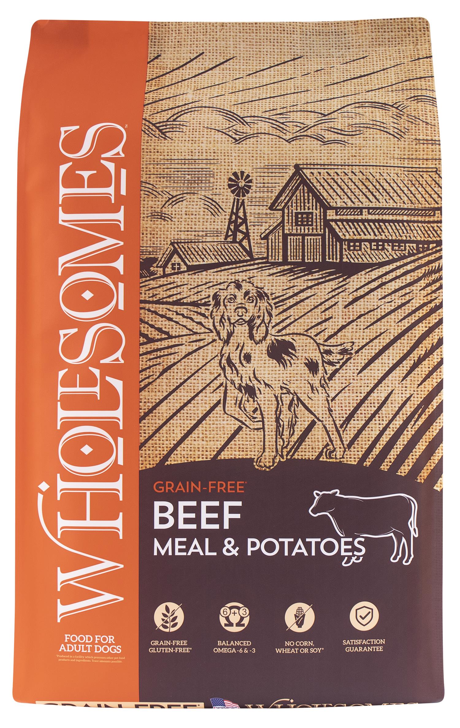 348097.jpg Wholesomes Grain-Free 35 Lb. Beef Meal & Potato Formula Dry Dog Food - Image 1