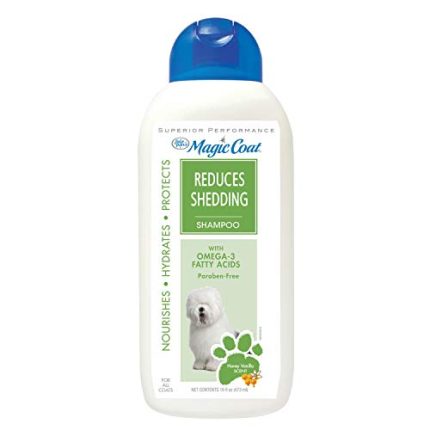 Four Paws 16 Oz Magic Coat Reduces Shedding Shampoo for Dogs Honey Vanilla Scent
