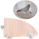 Wood Perch Bird Platform Parrot Stand Board Log color chinchilla Hamster Fan Pedal Hamster Parrot Station Board - Image 2