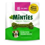 Minties Dental Bone Treats Chews for Tiny/Small Dogs 5-39 Lbs 40 Count 16 Oz