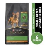 Purina Pro Plan High Protein Small Breed Dog Food for Adult Dogs  Nutrient Dense Chicken & Rice  6 lb Bag