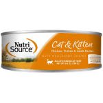 NutriSource Cat & Kitten Chicken, Turkey & Lamb Canned Cat Food 5-oz