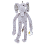 Multipet Swingin  Safari Plush Squeaky Elephant Dog Toy