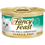 Fancy Feast Cod & Sole & Shrimp Pate Pate Wet Cat Food  3 oz Can