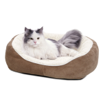 Midwest Ultra-Soft Fleece Dog & Cat Cuddle Bed  Small  Brown