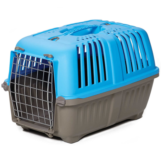 unnamed-5.png MidWest Homes For Pets Spree Hard-Sided Pet Carrier 19 inch Ideal for Toy Breeds Blue 1-Door - Image 1