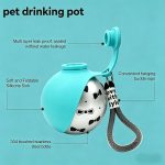 Portable Dog Water Bottle with Bowl, 10oz Stainless Steel